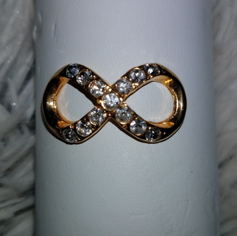 Gold and diamond necklace slide or scarf decoratio